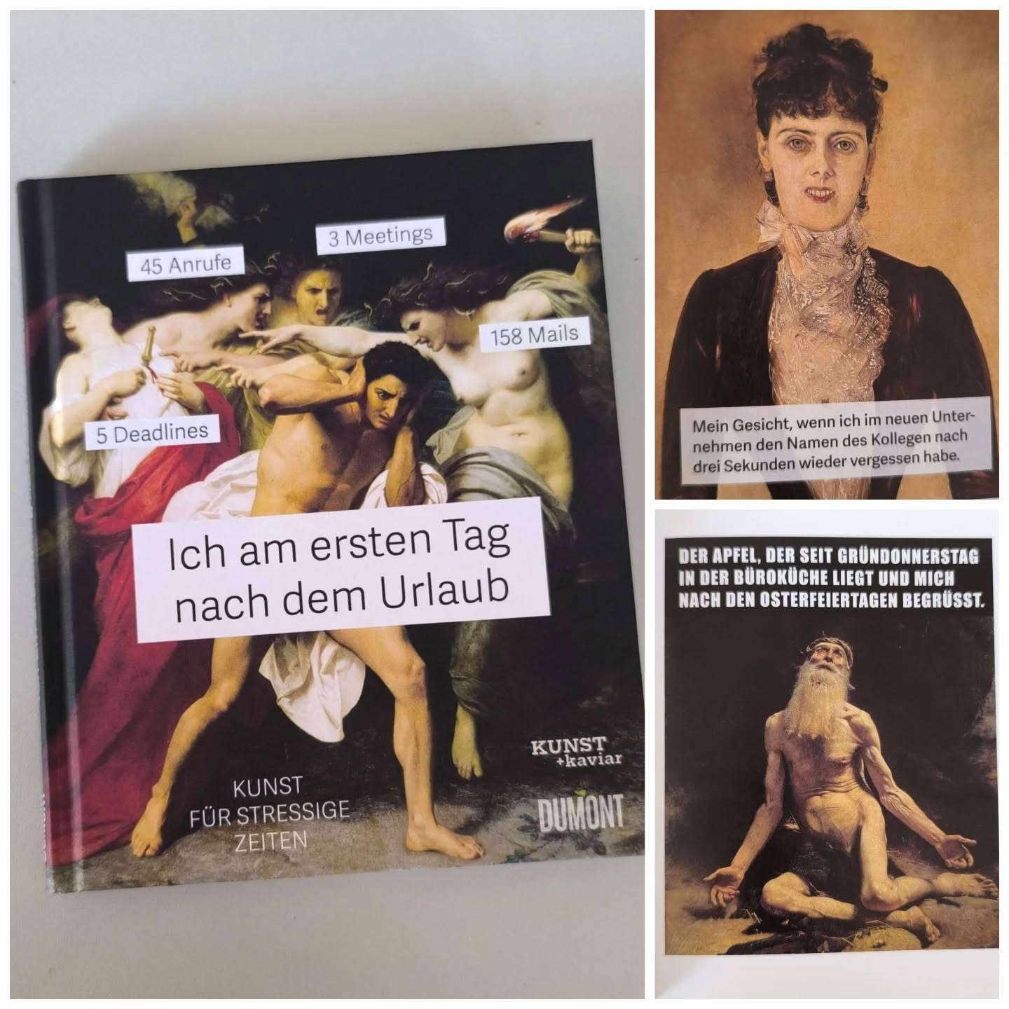 "Ich am ersten Tag nach dem Urlaub" - Ein Meme besser als das andere - in Buchform. Bei uns ab sofort erhältlich. Das ideale Geschenk rund um den Arbeitsalltag für z.B. Kollegen oder den Pausenraum.